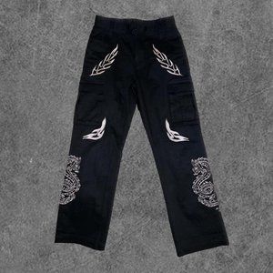 Ayafuya Embroidered cargo pants
